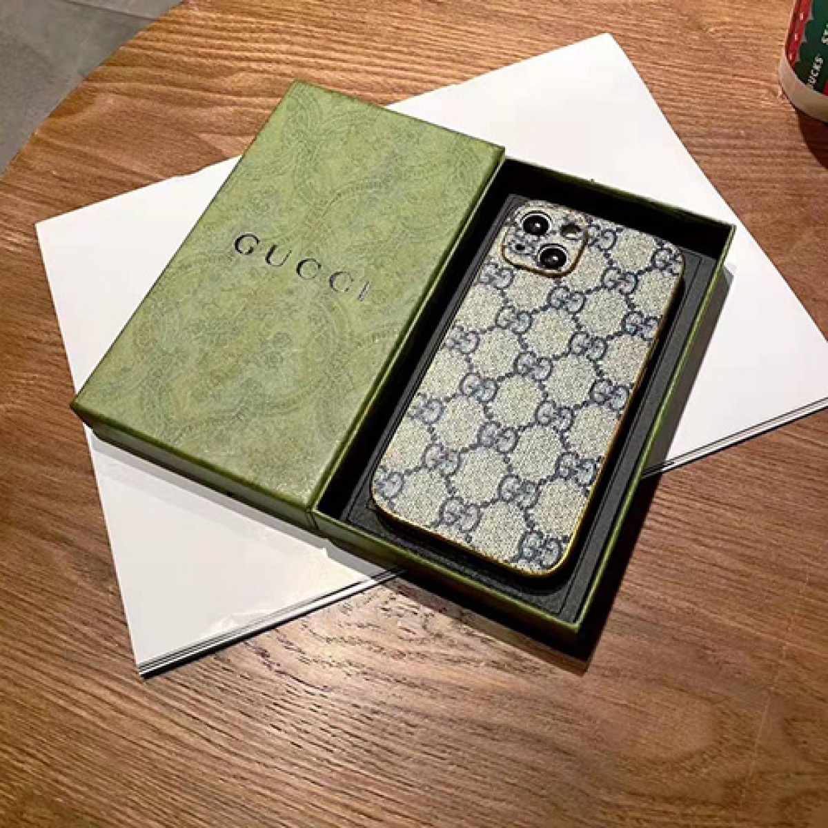 gucci iphone 15 pro max 15 plus case monogram notebook luxury holder copy