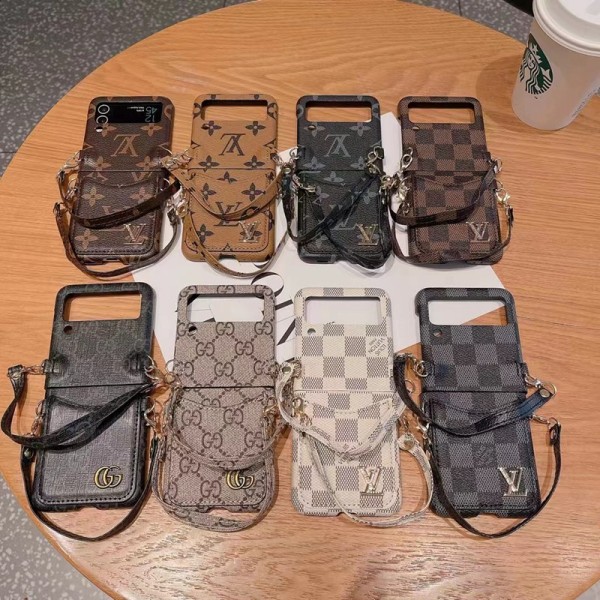 lv galaxy z flip 5 z fold 5 4 case luxury leather clear louis vuitton  business bag wallet cute brand cover
