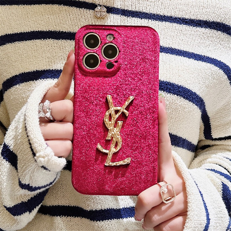 Ysl   ledertascheiPhone13/14/15 Pro Max Wallet Flip Case