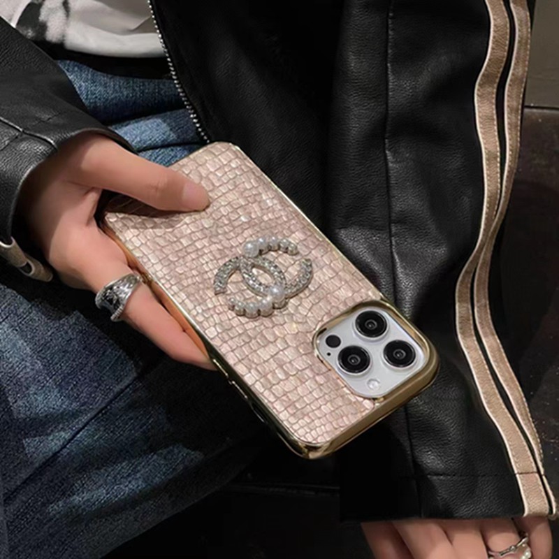 Chanel Luxury iPhone 15 Pro max 14 Case Back Cover c