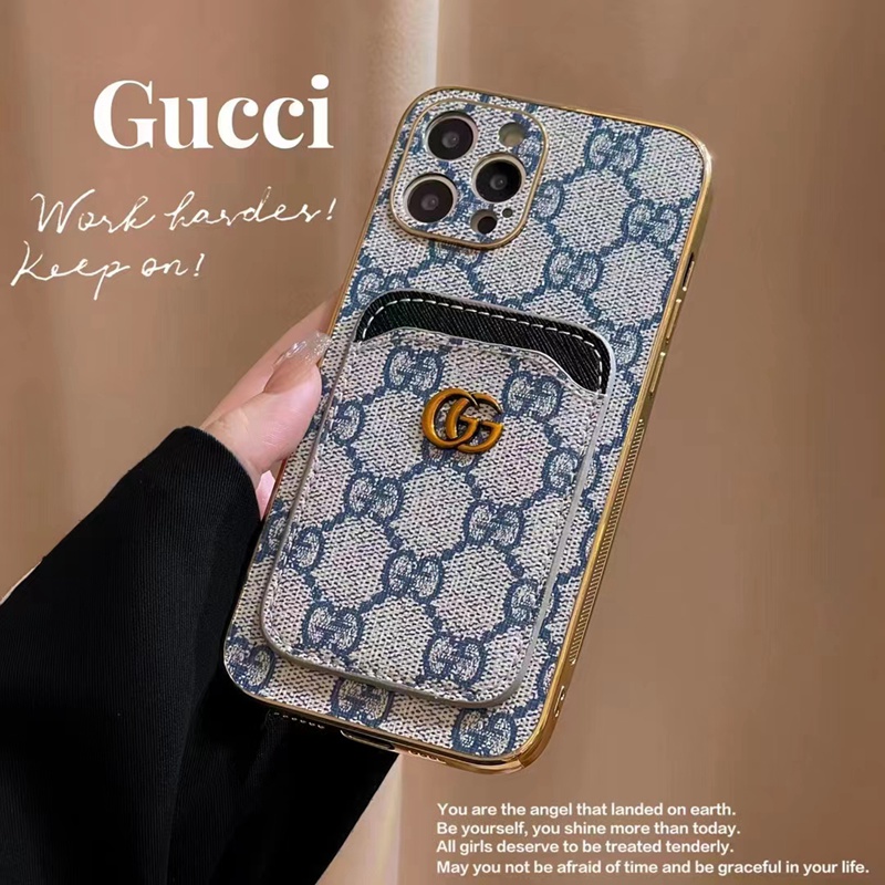 Gucci LV iphone14Pro Max14Plus case leather notebook card pocket brand  coque hülle luxe étui cover