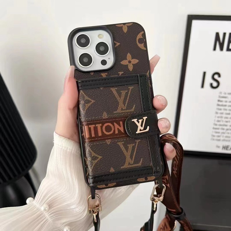 lv iPhone13/14/15 Pro Max Wallet Flip Caseo