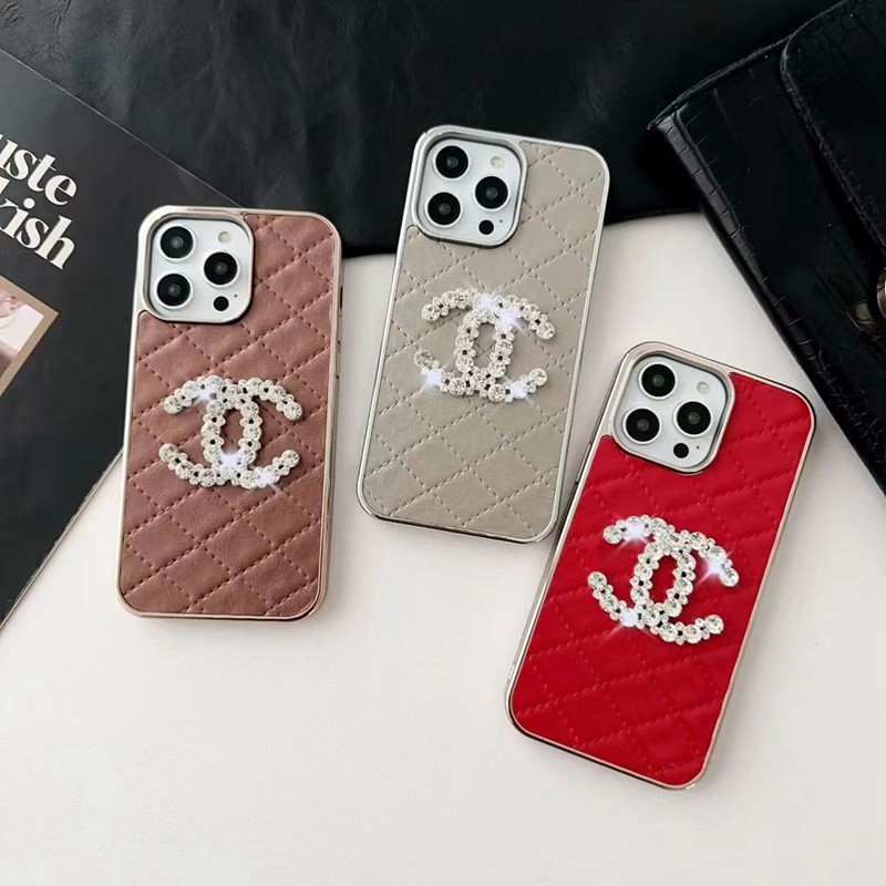 Chanel Luxury iPhone 15 Pro max 14 Case Back Cover