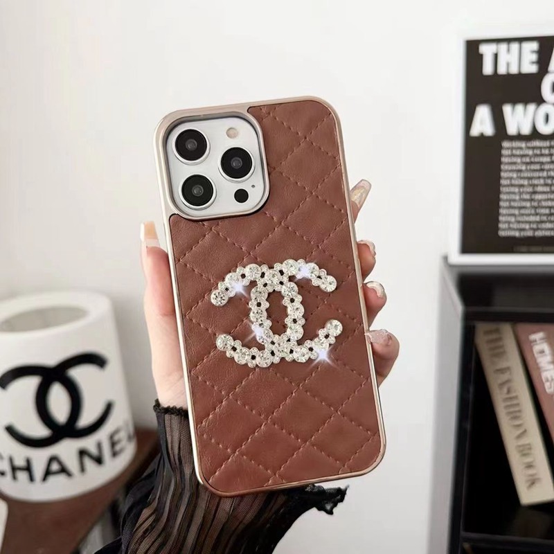 Chanel ledertascheiPhone13/14/15 Pro Max Wallet Flip Case