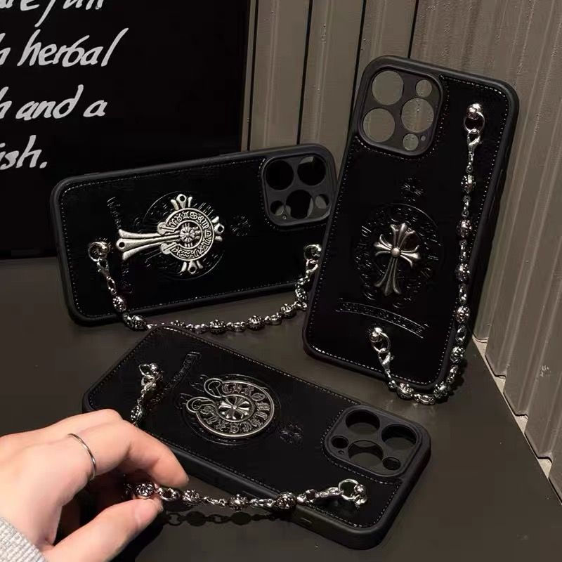 Chrome Hearts iphone 14 15 16 Custodia Hulle Funda