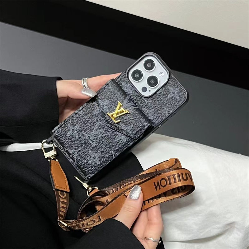 Lv Gucci Burberry iPhone 16 pro/16 plus/15/14/13/12/11 PRO Max xr/xs case hülle Cover Leather Crossbody