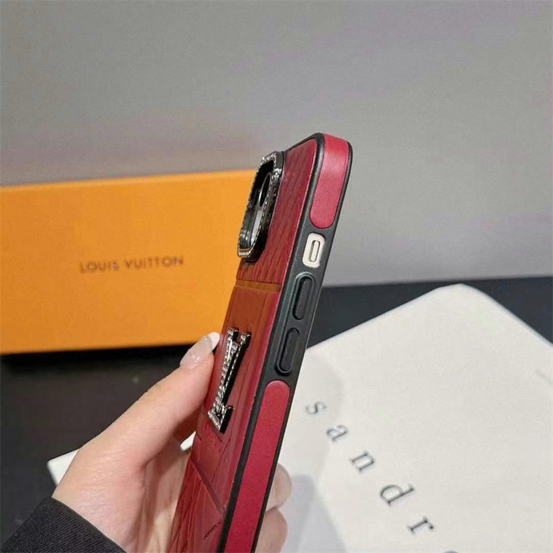 Lv Luxury iPhone13/14/15 16 Pro Max Wallet Flip Case Shockproof Protective Designer iPhone 15 16 CaseFashion Brand Full Cover housse