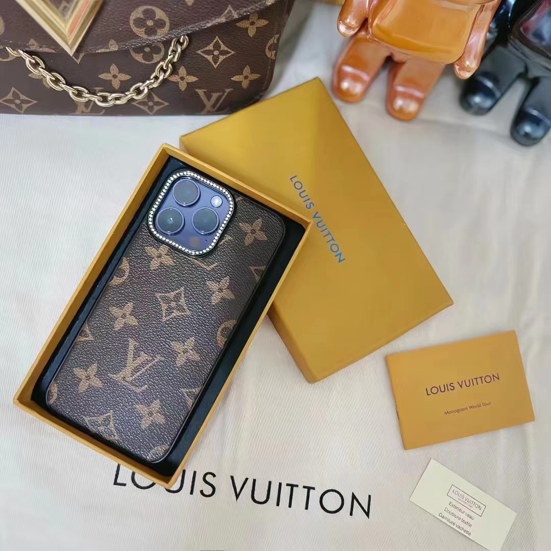 Lv iPhone13/14/15 16 Pro Max Wallet Flip Caseiphone 14 15 16 Custodia Hulle Funda