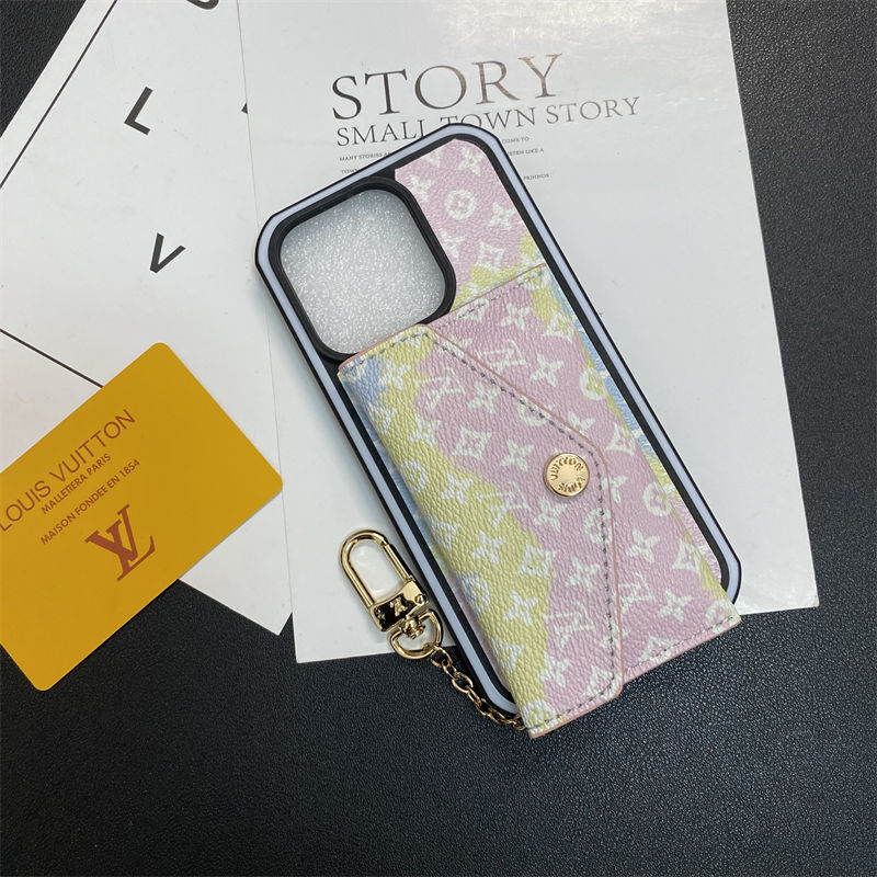 Lv Luxury iPhone 16 15 Pro max 14 13 Case Back Cover coque  ledertascheiPhone13/14/15 16 Pro Max Wallet Flip Case