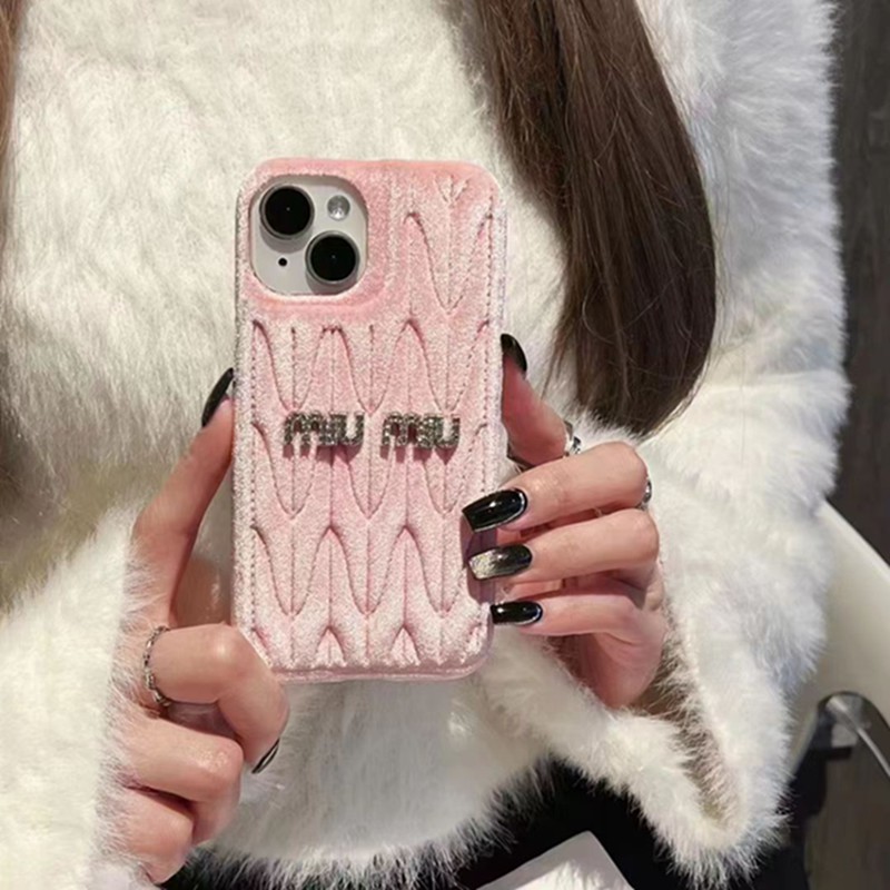 MiuMiu iPhone13/14/15 Pro Max Wallet Flip Case