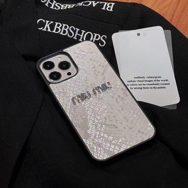 MiuMiu Luxury designer iPhone 15 plus 15 pro max 14 case