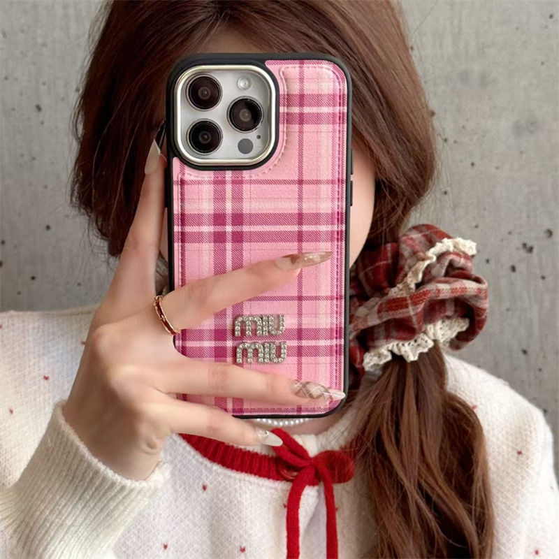 MiuMiu Luxury iPhone 16 15 Pro max 14plus case