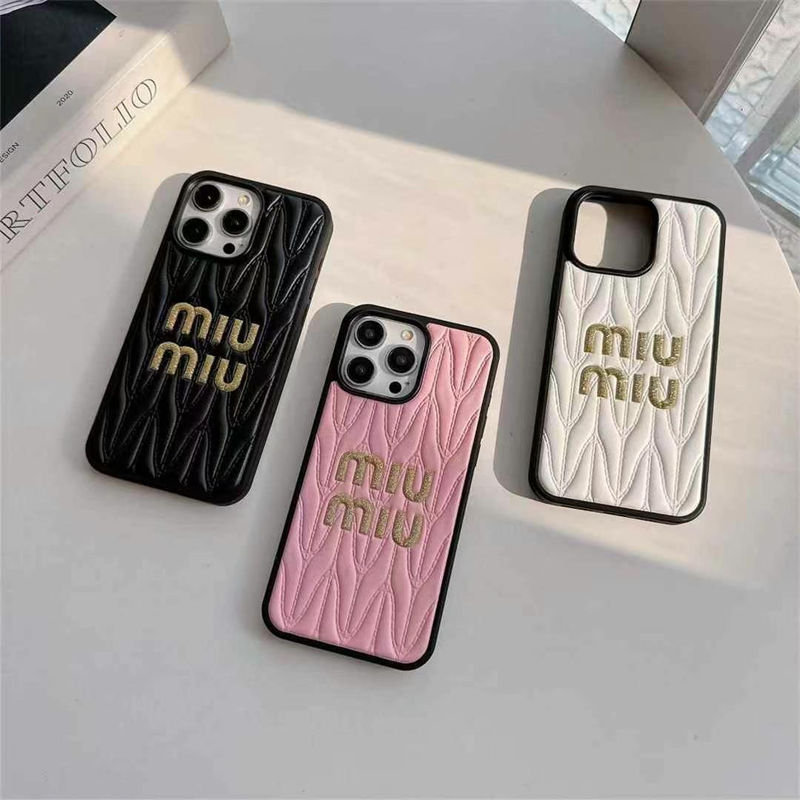 MiuMiu iphone 16 15 pro max back cover