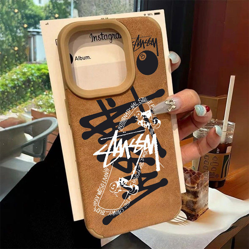 Stussy classic leather iPhone 16 pro/16 plus PRO Max case 