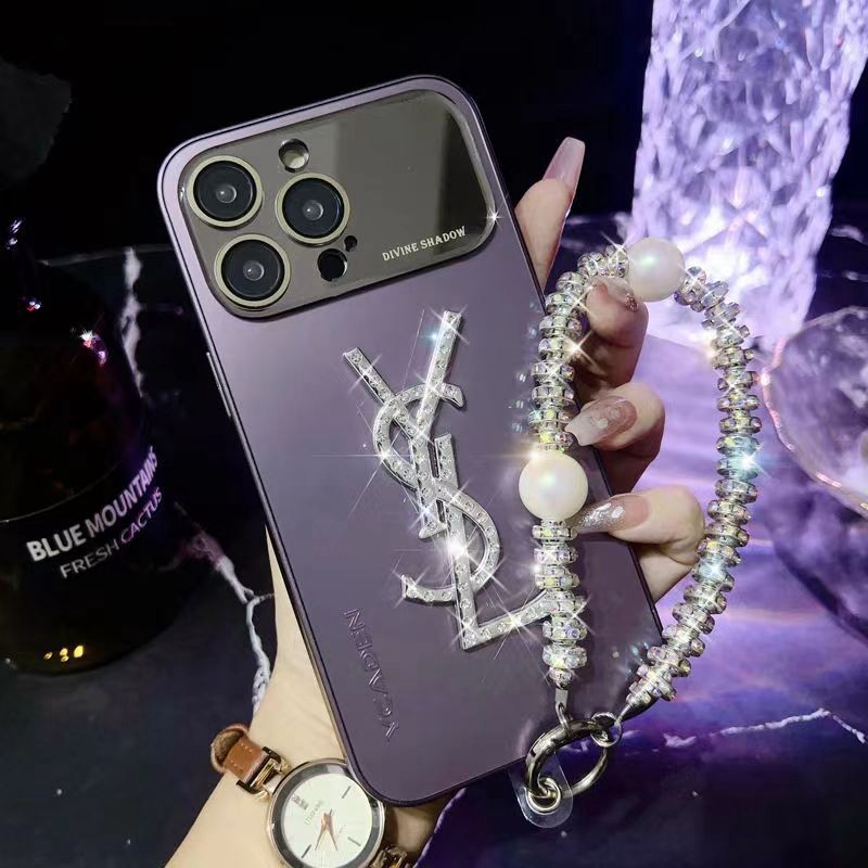  iPhone 15 Pro max 14 Case Back Cover coque Ysl  ledertascheoriginal luxury fake case 