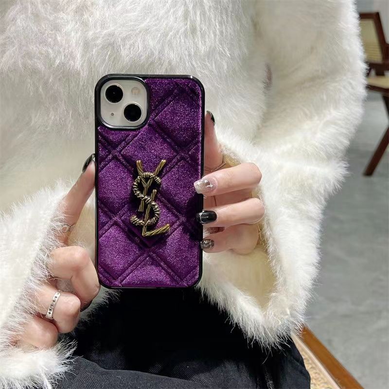 Ysl Luxury iPhone 15 Pro max 14 Case Back Cover