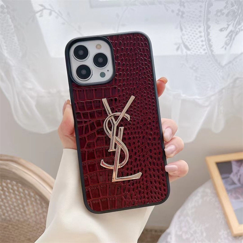 Ysl Luxury iPhone 16 15 Pro max 14 13 Case Back Cover coque